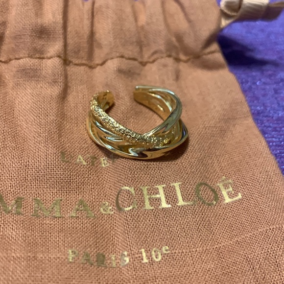 Sz 6 L'Atellier Paris Emma & Chloe Gold Ring - Picture 11 of 16